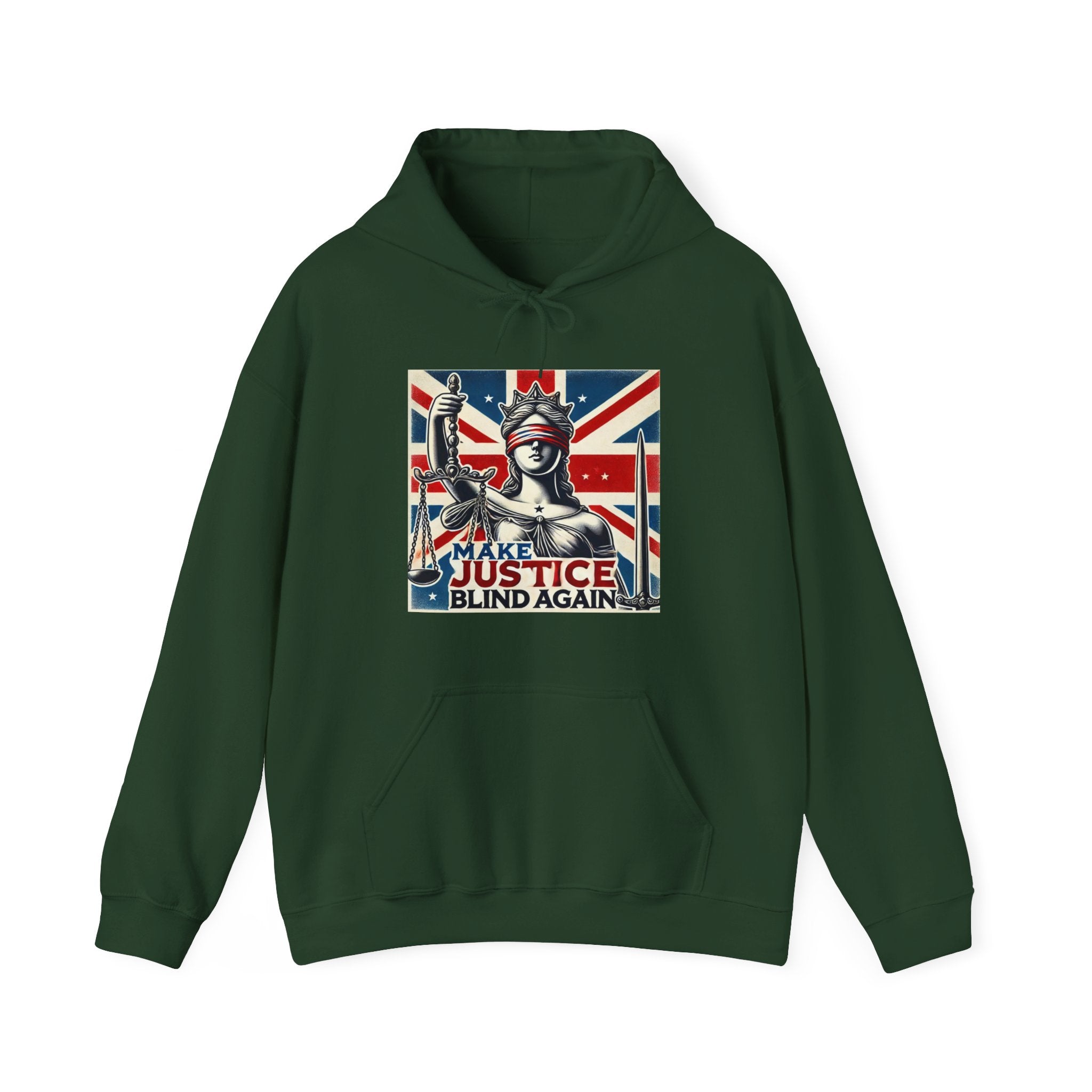 Make Justice Blind Again Hoodie | Unisex Sweatshirt for Rallies & Activism, Free Speech Marches, Political Protest apparel Cosy Days at Home