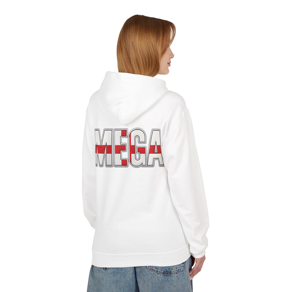 MEGA Hoodie with Shiny English Lion | Patriotic St George's Cross Unisex Hoodie | Funny Medieval England Gift