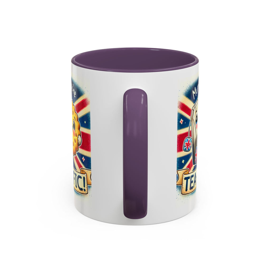 Mum, You're Tea-Riffic! 11oz Accent Mug | Funny British Mothers Day Gift | Cute Tea Lover Accent Cup | Funny Pun Mug | Gift for Mum