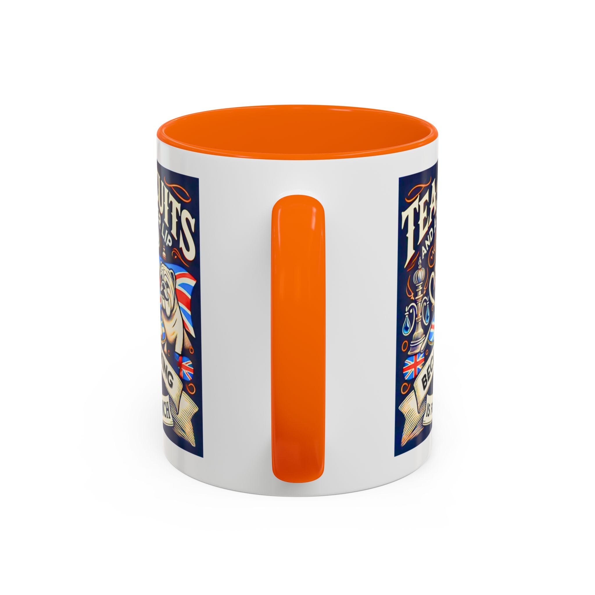 Crying Is for the French Mug | Funny British Humor Cup | Tea and Biscuits UK Banter Gift | 11oz Tea & Coffee Mug | Patriotic Dog Mug