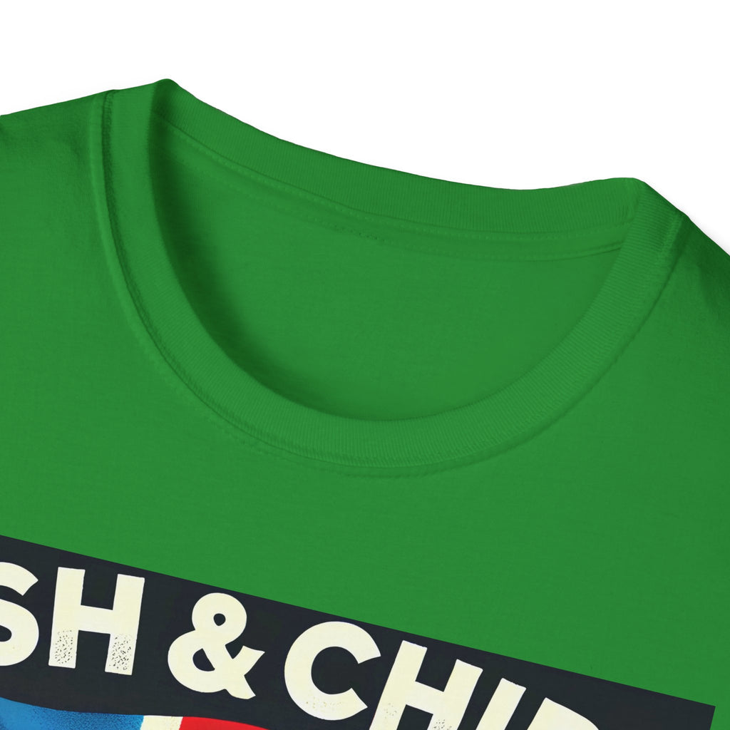 Fish & Chips n Chill Unisex T-Shirt | The Ultimate British Foodie Tee | Funny Pub Festival Wear | Gift for Food Lovers | UK Banter Apparel