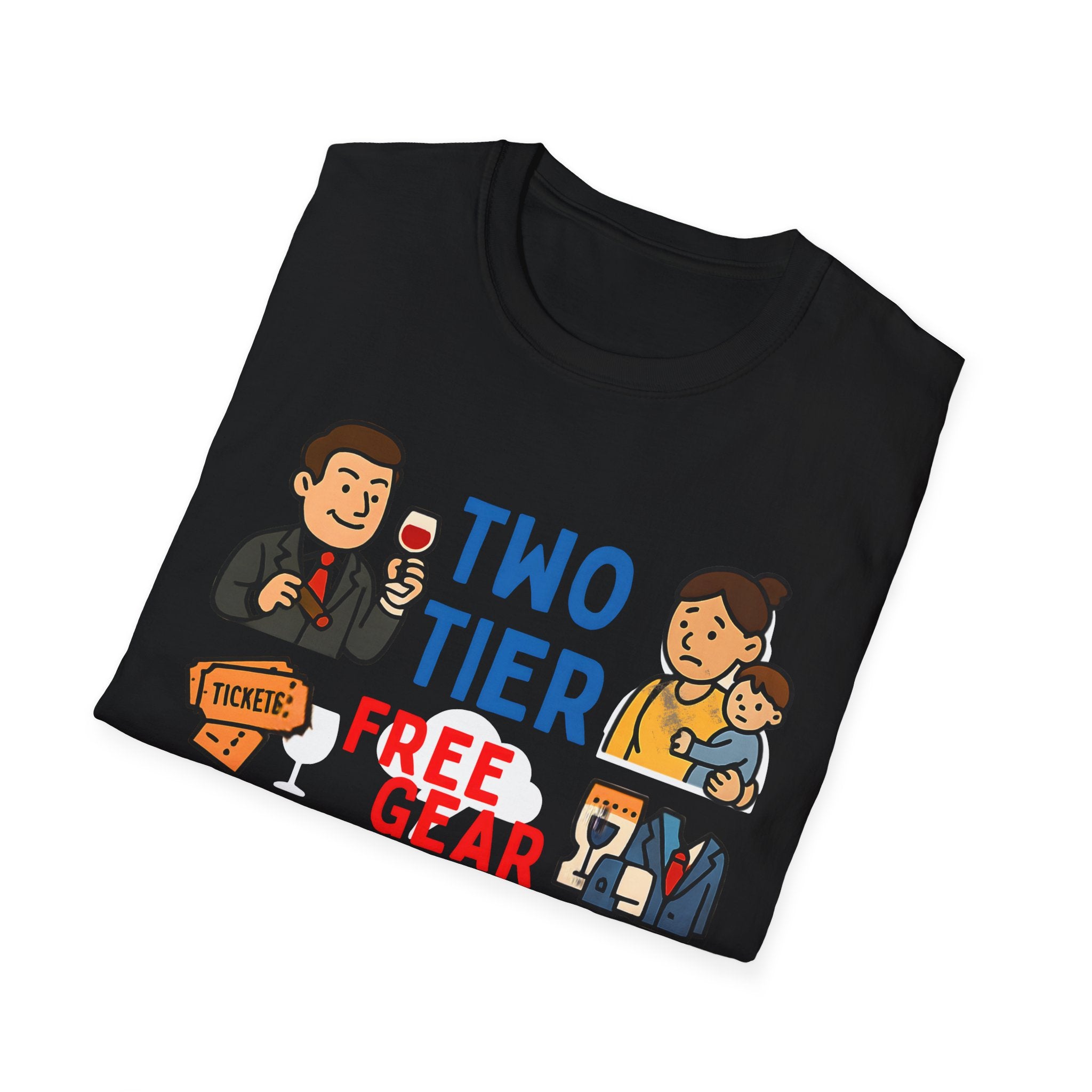 Two Tier Keir Starmer Parody T-Shirt | Funny Political Satire Unisex Tee | Free Speech & Patriotic Freedom Meme Shirt