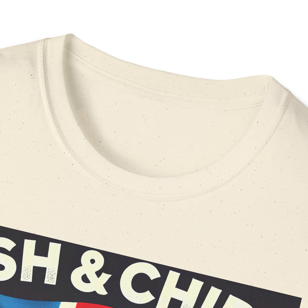 Fish & Chips n Chill Unisex T-Shirt | The Ultimate British Foodie Tee | Funny Pub Festival Wear | Gift for Food Lovers | UK Banter Apparel