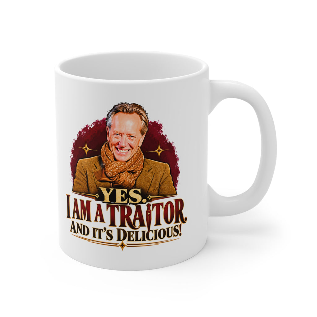 Richard E Grant Yes I Am a Traitor and It's Delicious Celebrity Traitors mug, photo 3