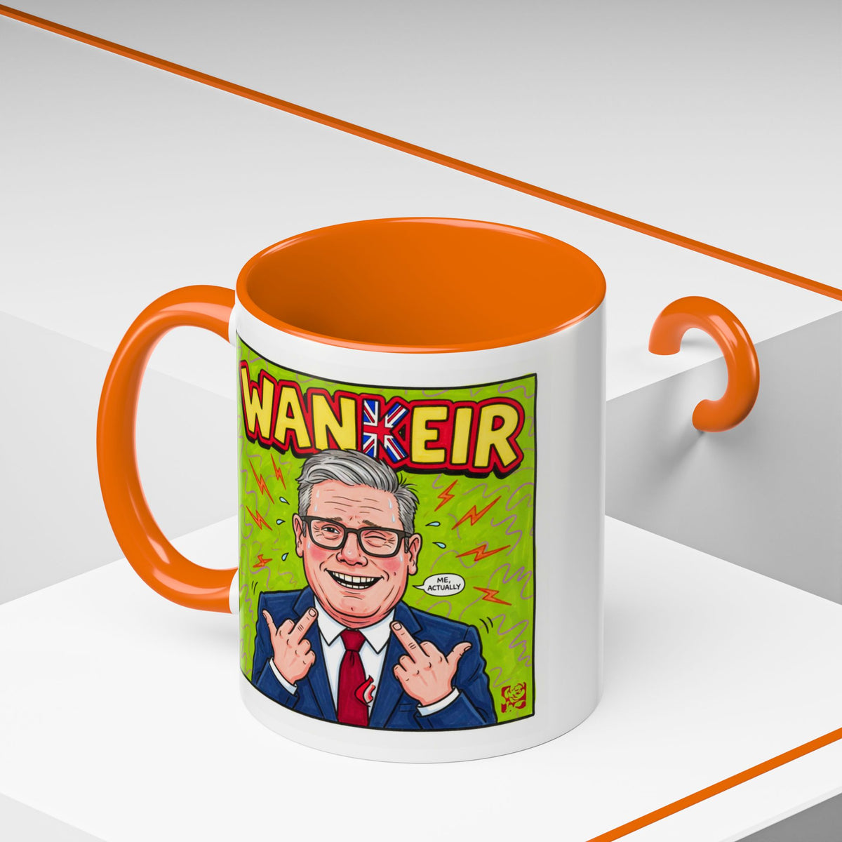 Wankeir Comic Mug | Keir Starmer Parody Cup