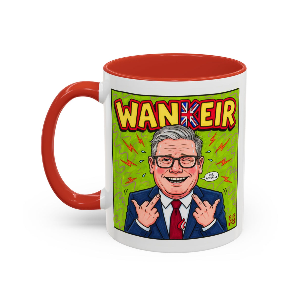 Wankeir Comic Mug | Keir Starmer Parody Cup