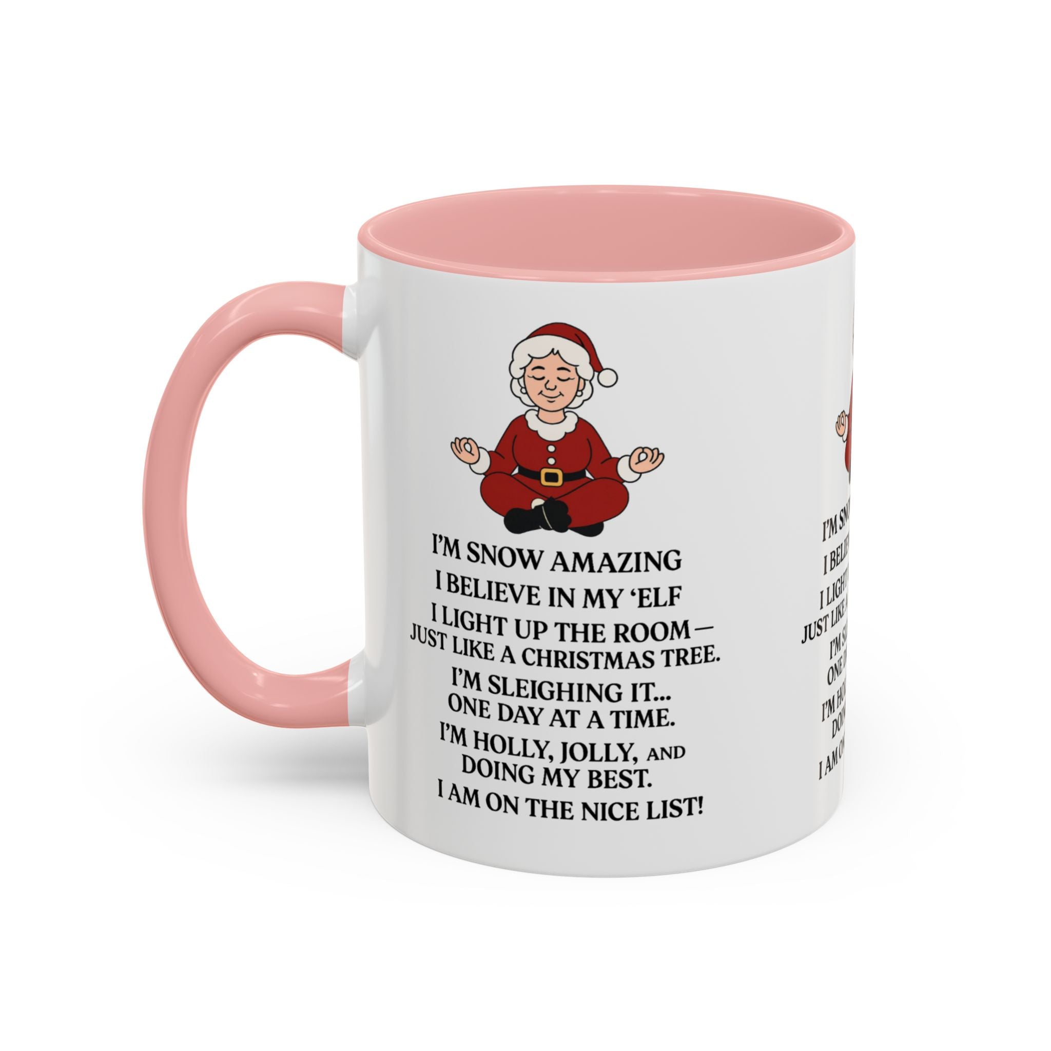 Mrs Claus Positive Affirmations Christmas Mug | Self Love, Self Care Festive Cup
