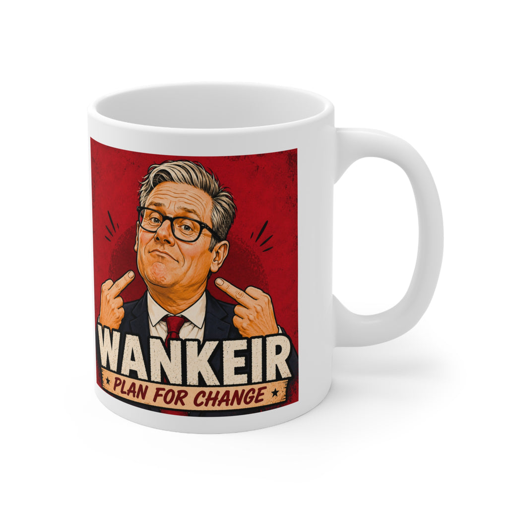 Wankeir Plan For Change Mug | Keir Starmer Satire Cup