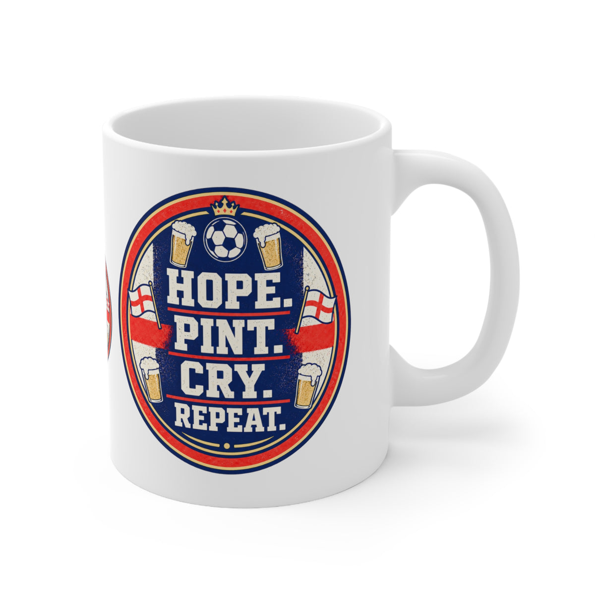 Hope Pint Cry Repeat England football mug, photo 3