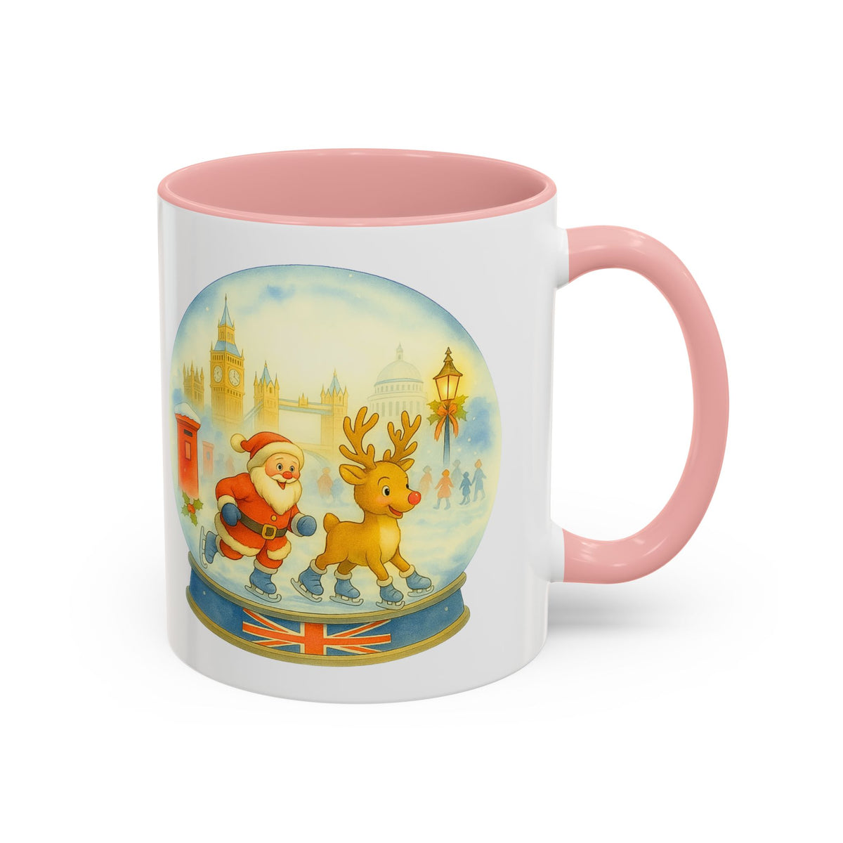 Santa & Rudolph London Snowglobe Mug | Christmas Souvenir