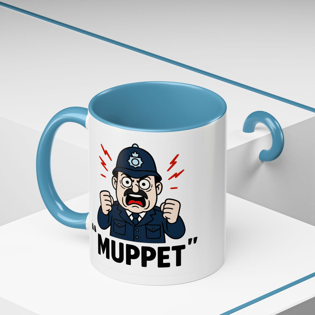 MUPPET Policeman Parody Coffee Cup | 11oz Funny Meme Mug | Free Speech Satire Gift | UK Gag Gift