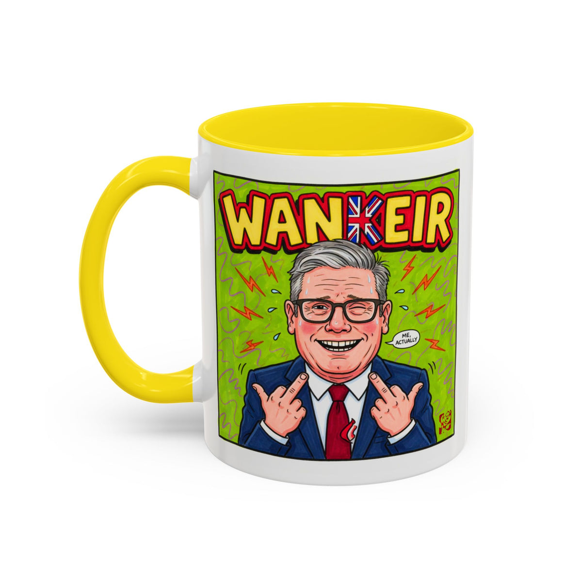 Wankeir Comic Mug | Keir Starmer Parody Cup