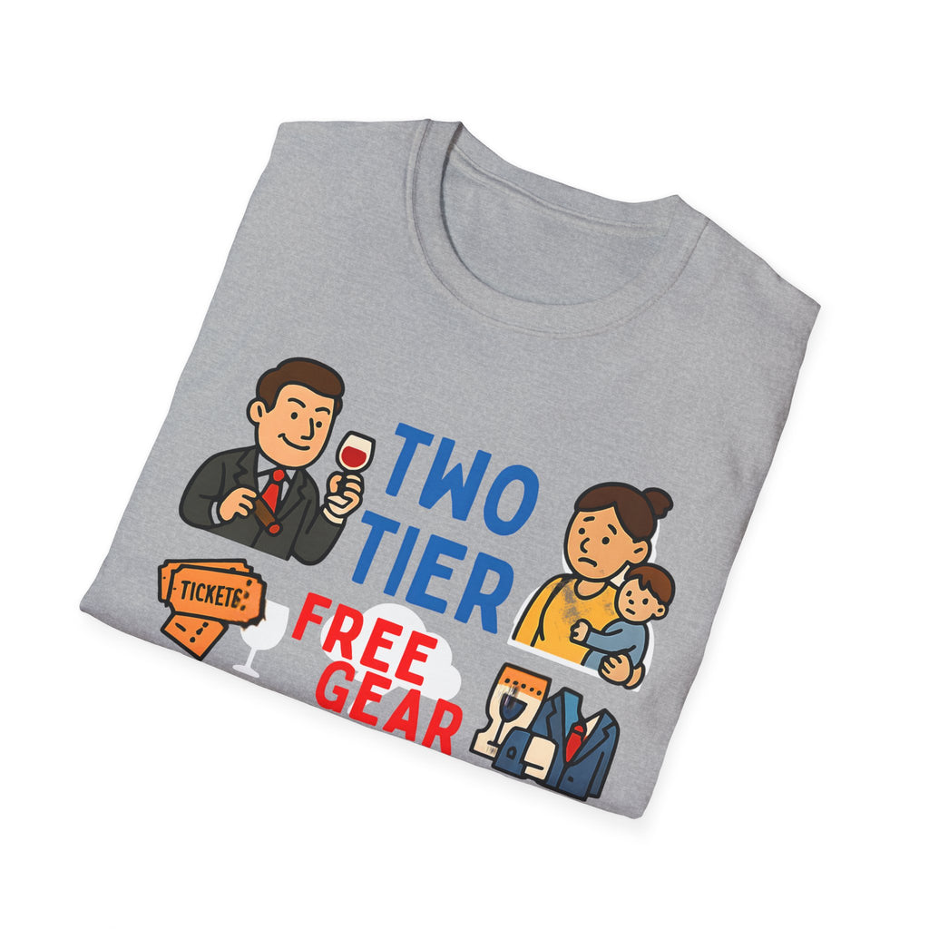 Two Tier Keir Starmer Parody T-Shirt | Funny Political Satire Unisex Tee | Free Speech & Patriotic Freedom Meme Shirt