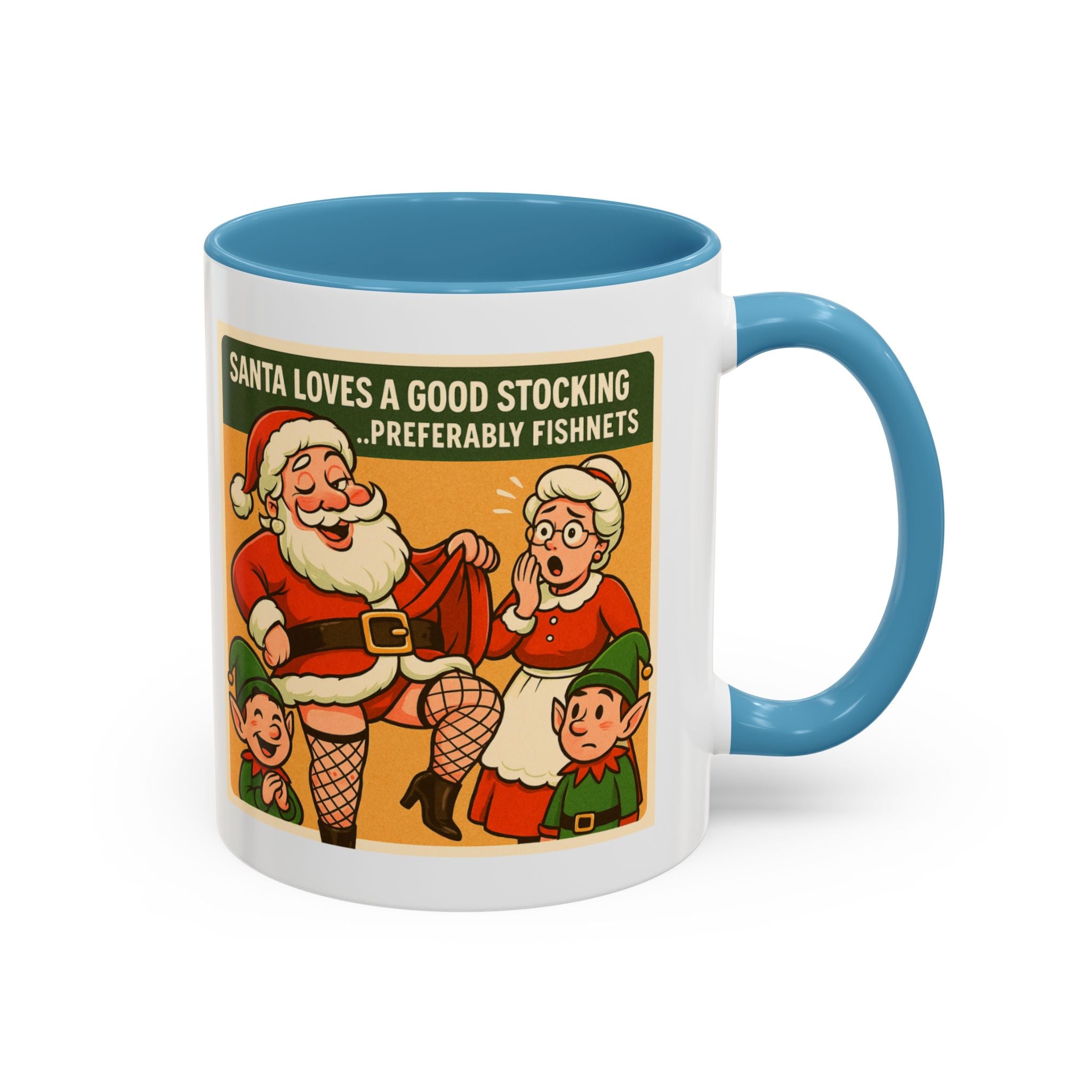 Santa Loves a Good Stocking Coffee Mug | Bad Santa Christmas Mugs, Rude, Offensive, Funny