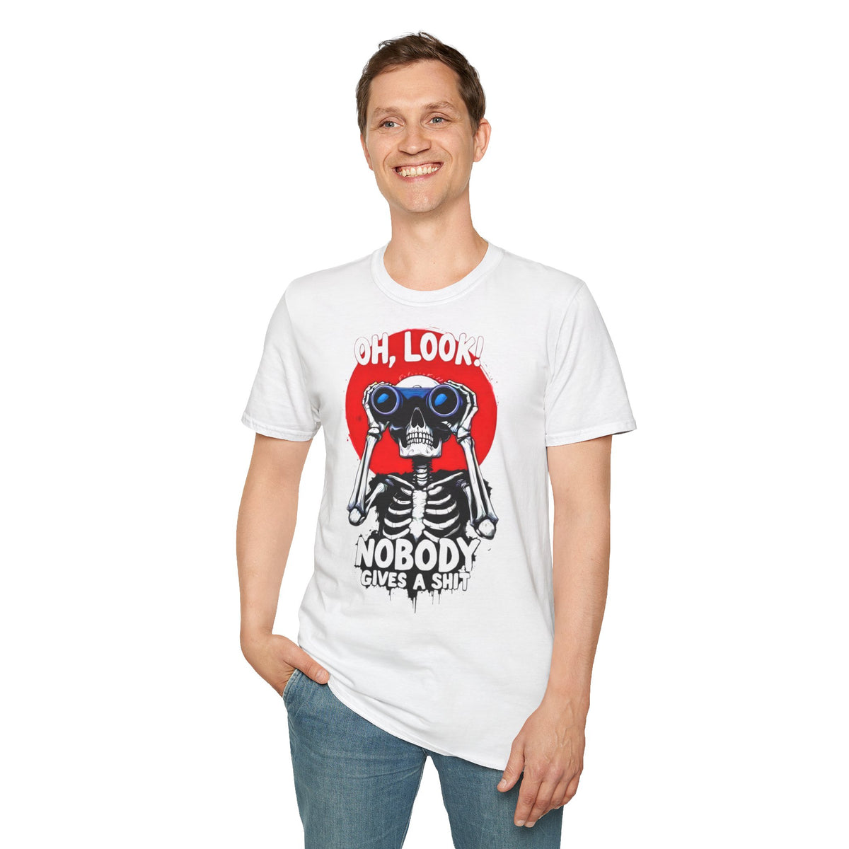 Oh Look skeleton with binoculars t-shirt, photo 6