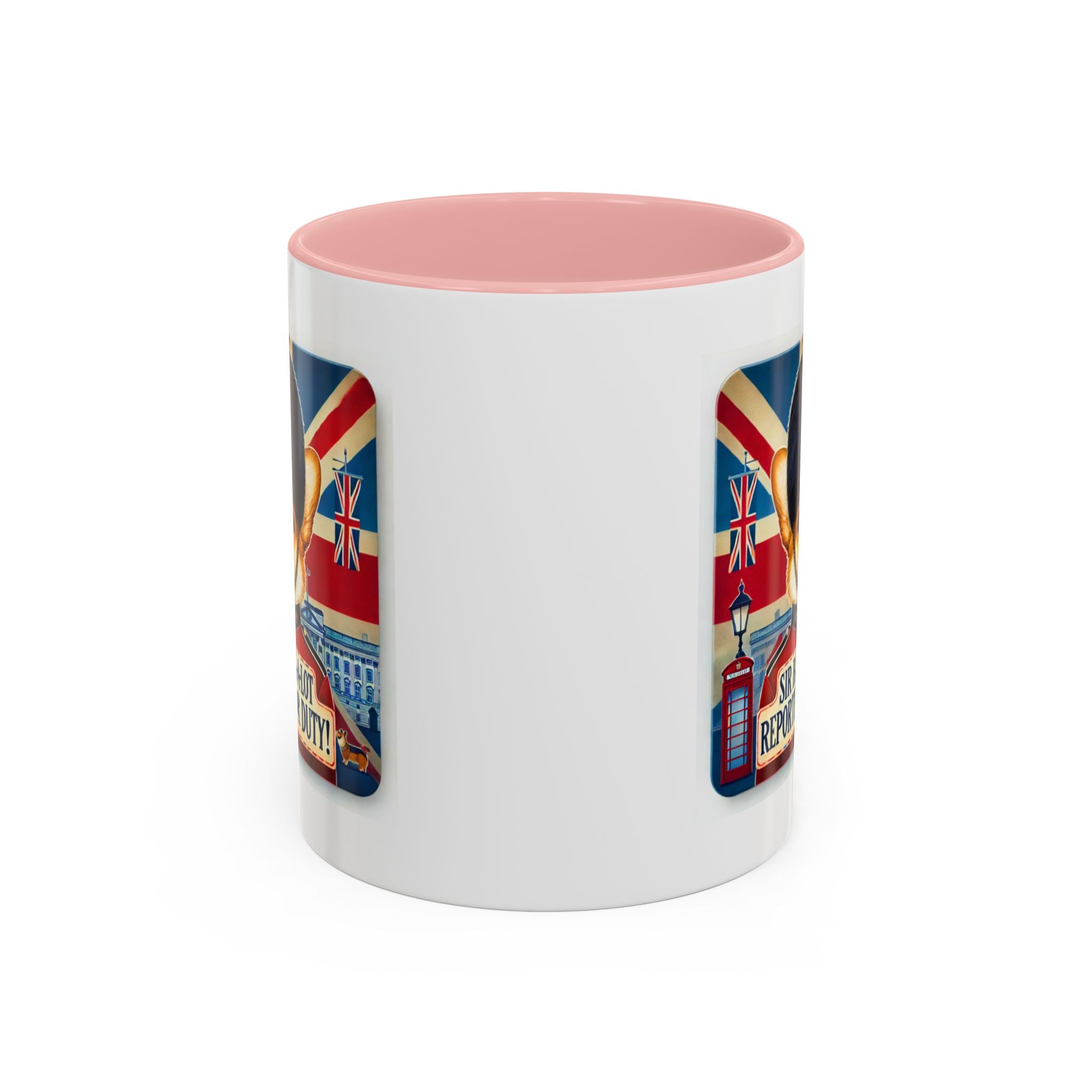 Sir Barks-a-Lot Accent Coffee Mug | Patriotic British Doggy Design | Whimsical 11oz Cup Multiple Colors | Lead & BPA-Free, C-Shaped Handle