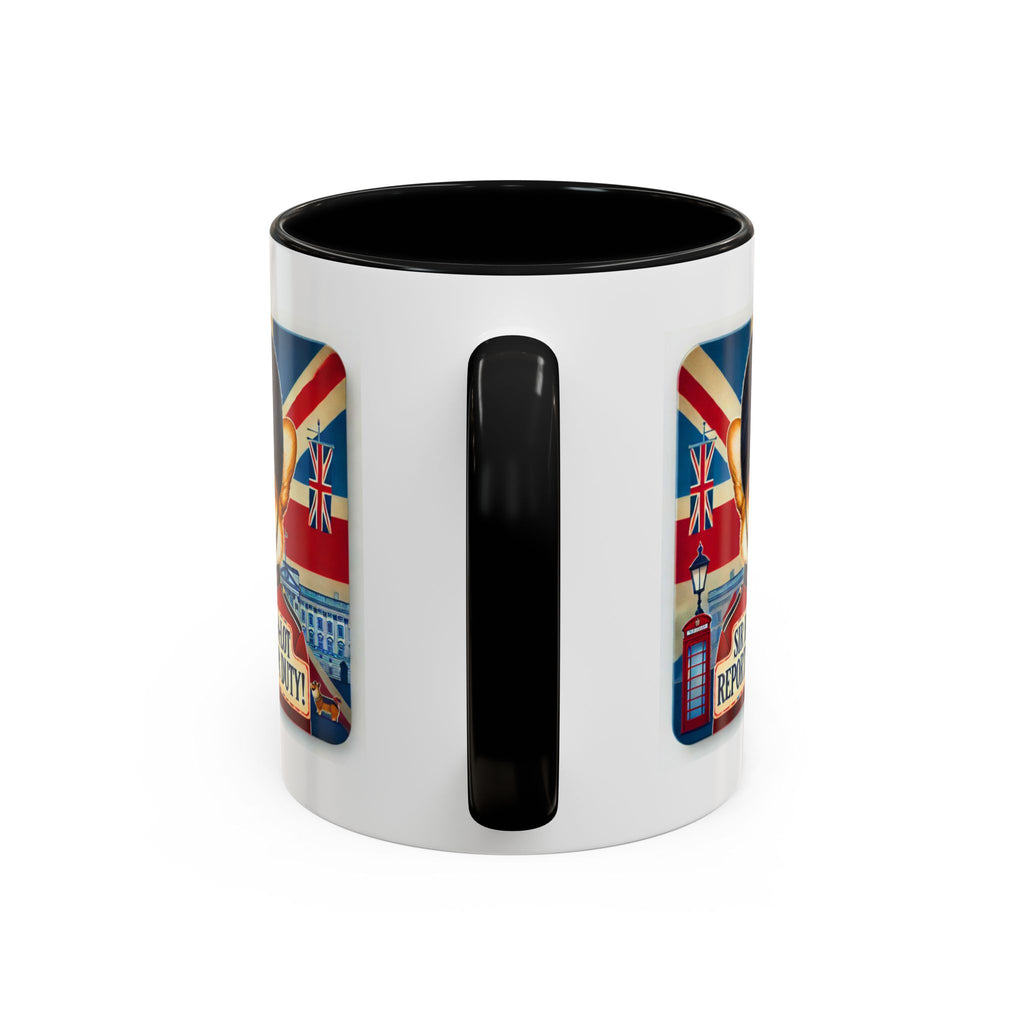Sir Barks-a-Lot Accent Coffee Mug | Patriotic British Doggy Design | Whimsical 11oz Cup Multiple Colors | Lead & BPA-Free, C-Shaped Handle