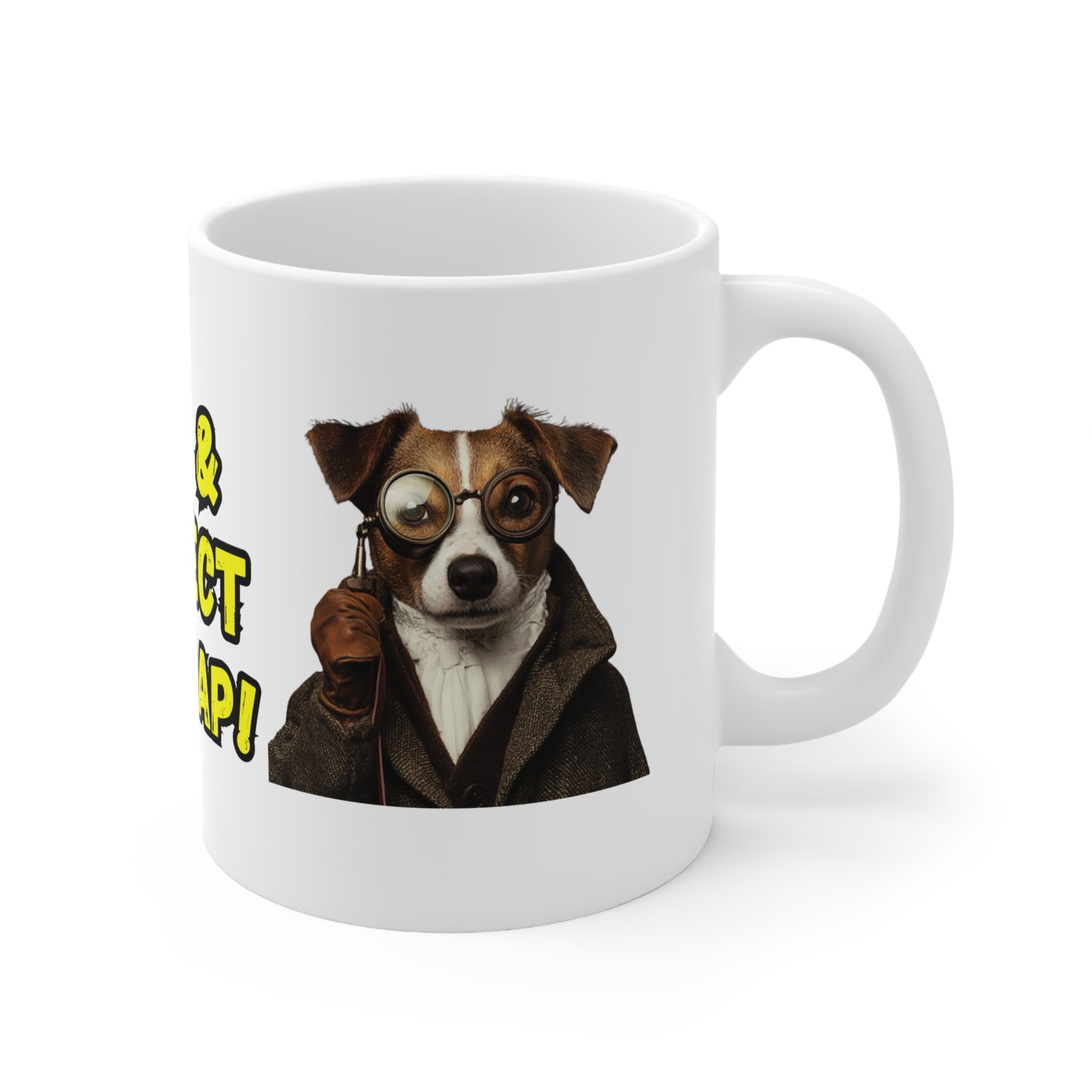 Paws & Reflect Ol' Chap! | Sophisticated British Dog Ceramic Mug | 11oz Coffee Cup | Gift for Dog Lovers and Pet Owners