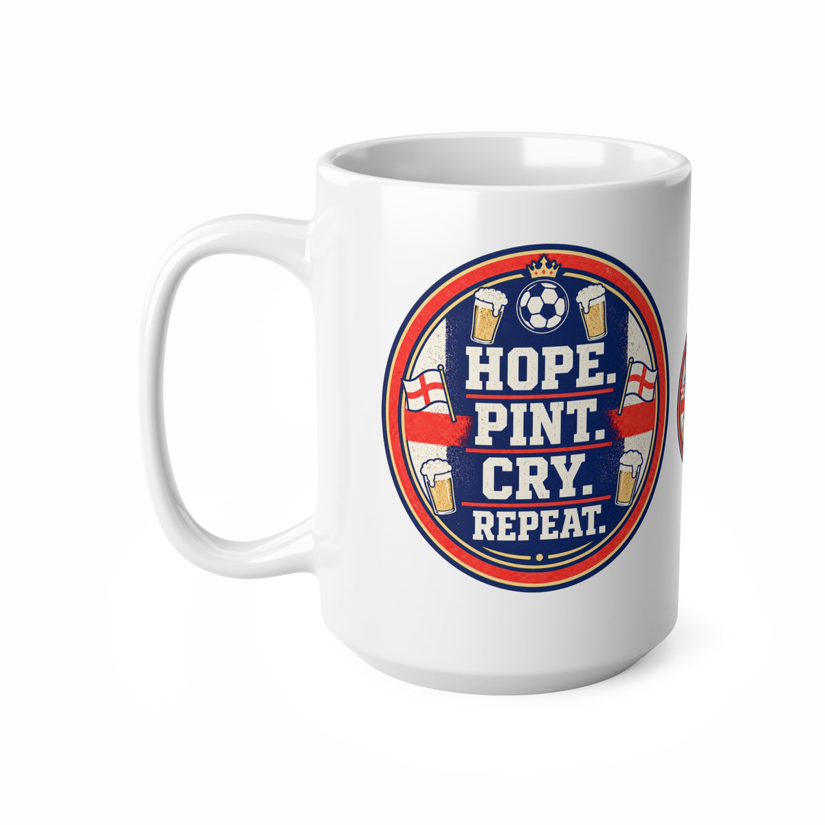 Hope Pint Cry Repeat England football mug, photo 2