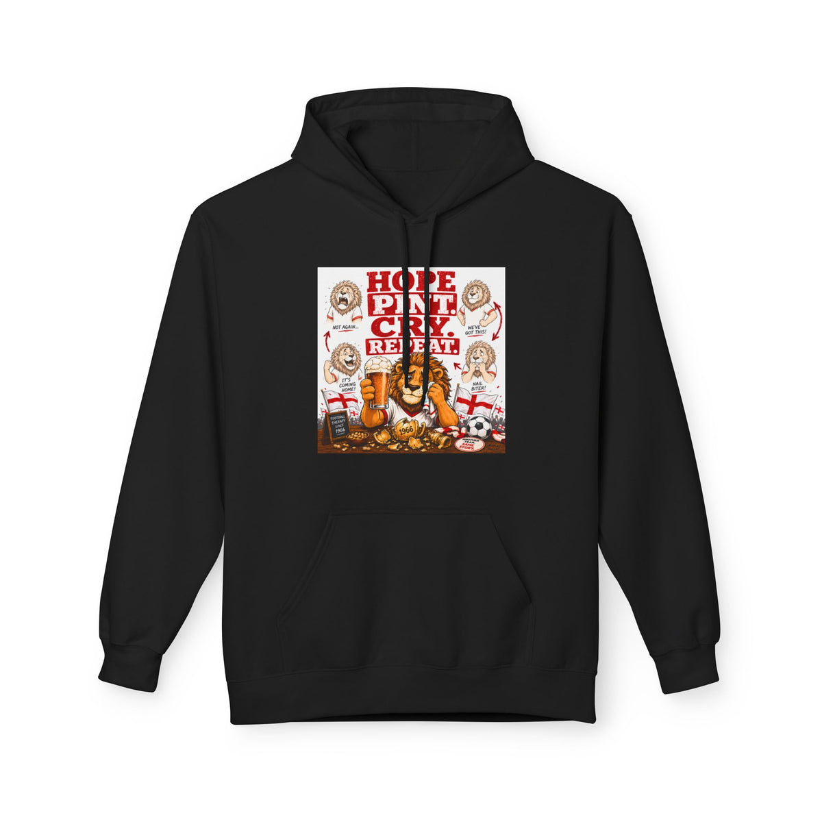Three Lions emotional support England football hoodie, photo 2
