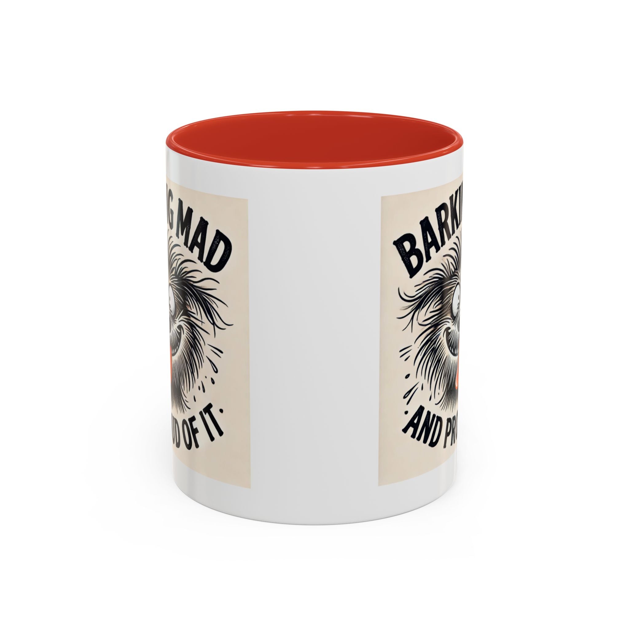 Barking Mad and Proud of It - Funny Dog Accent Coffee Mug | 11oz Ceramic Cup for Office Workers, Secret Santa Gift, Novelty Mug