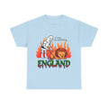 C'mon Do Something Funny England Meme T-Shirt | Unisex Heavy Cotton Tee | Sad Lion & Knight Cartoon National Pride Shirt | England T-shirt