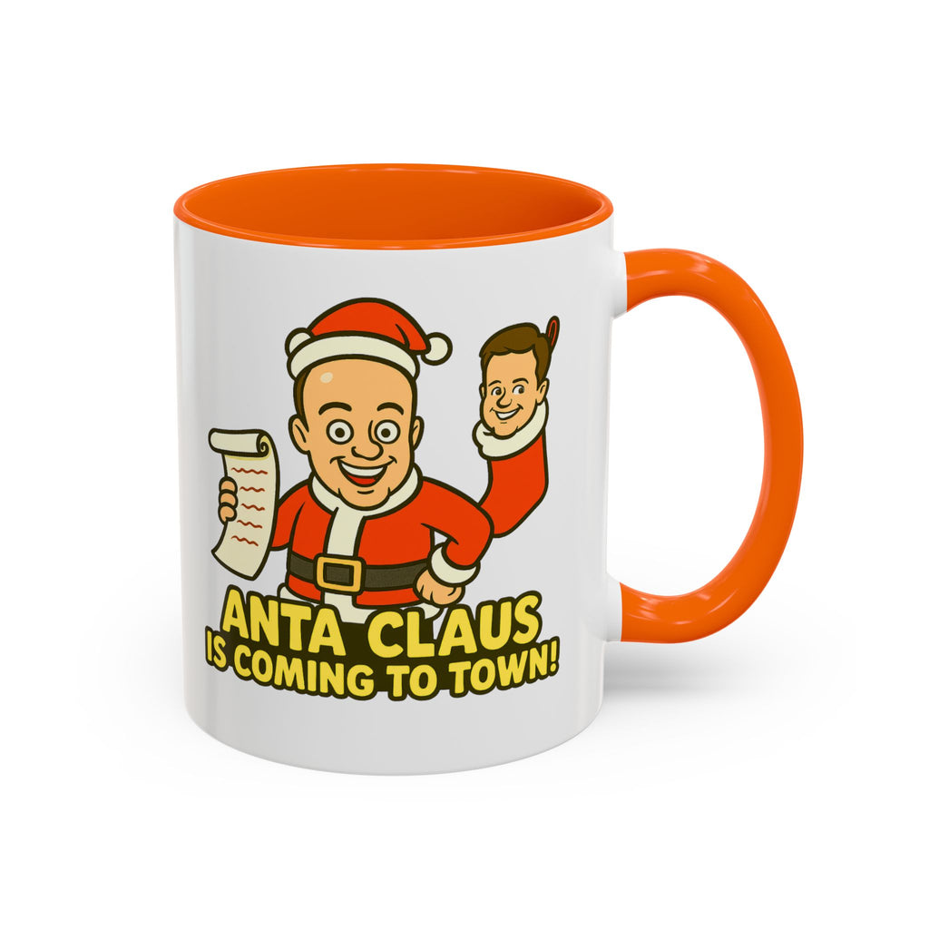 Funny Christmas Pun Mug for UK Comedy Duo Fans | Dec the Halls and Anta Claus Design