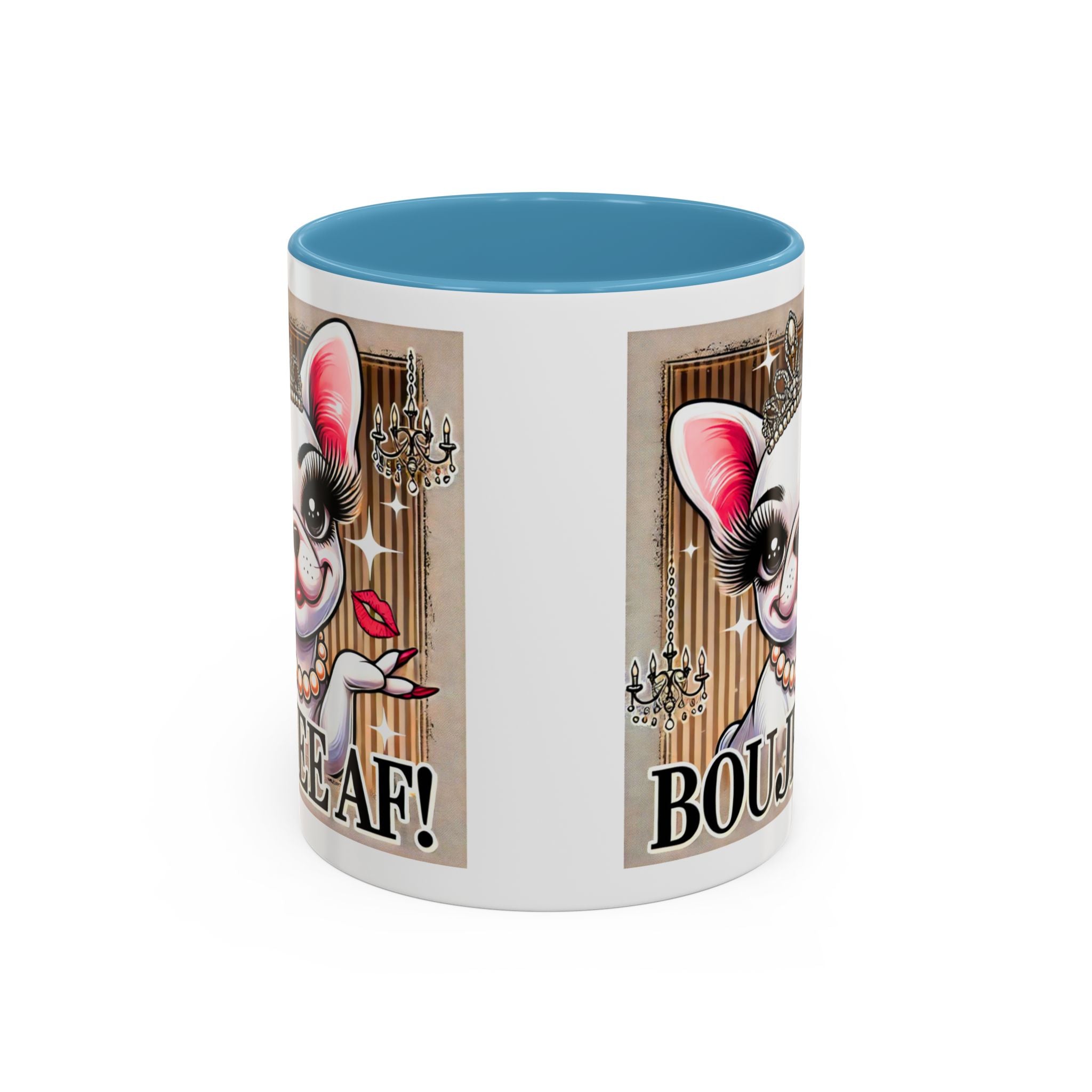 BOUJEE AF Frenchie Mug | 11oz Cute Ceramic Coffee Cup Gift for Animal Lovers | French Bulldog Novelty Mug