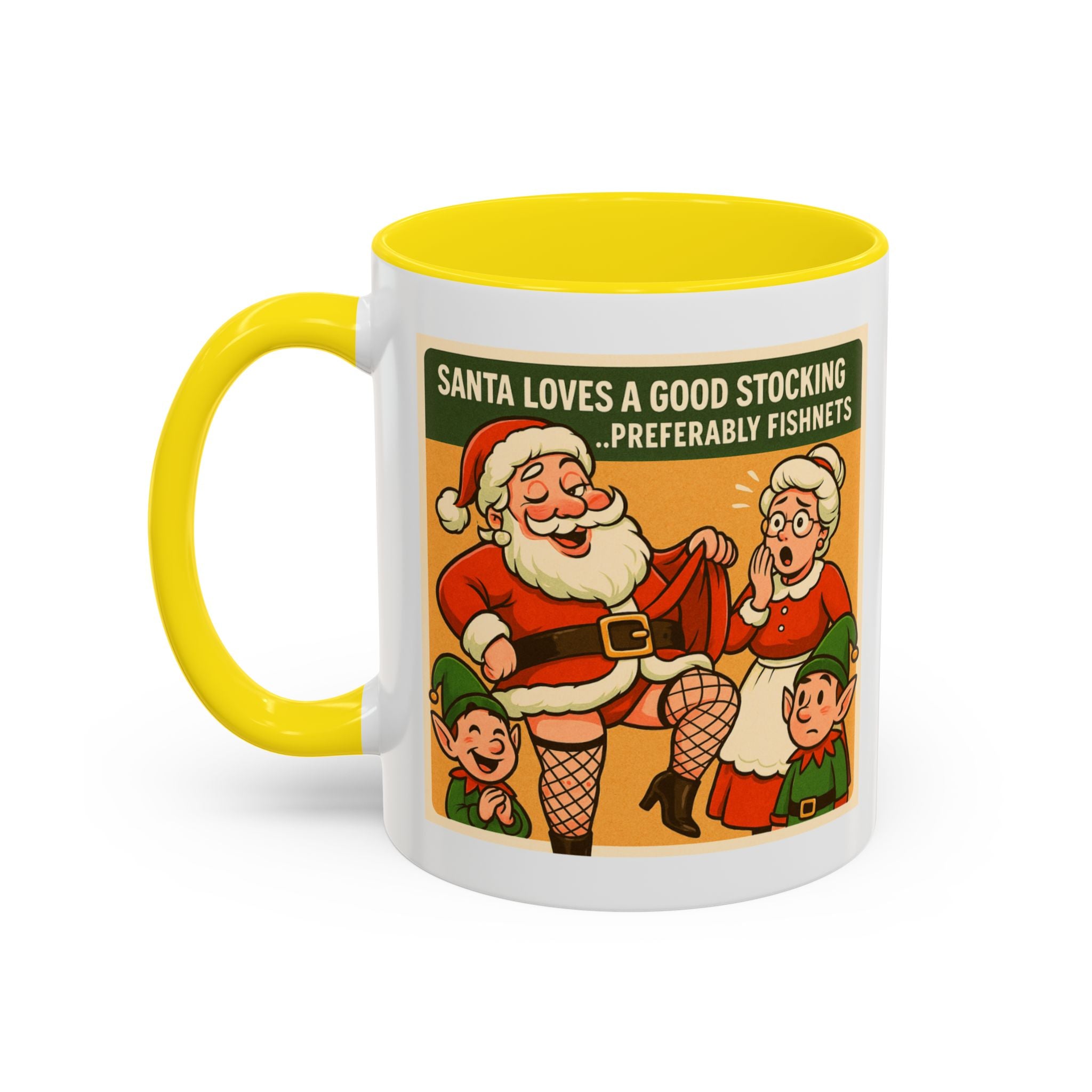 Santa Loves a Good Stocking Coffee Mug | Bad Santa Christmas Mugs, Rude, Offensive, Funny