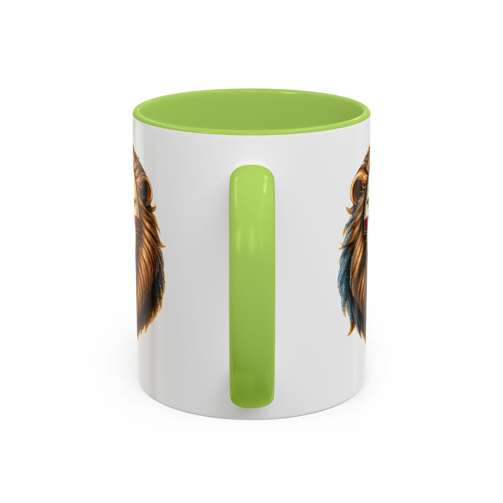 Roaring English Lion Accent Mug | St. George's Cross Patriotic Coffee Cup | Funny Medieval England Gift in Glossy Finish