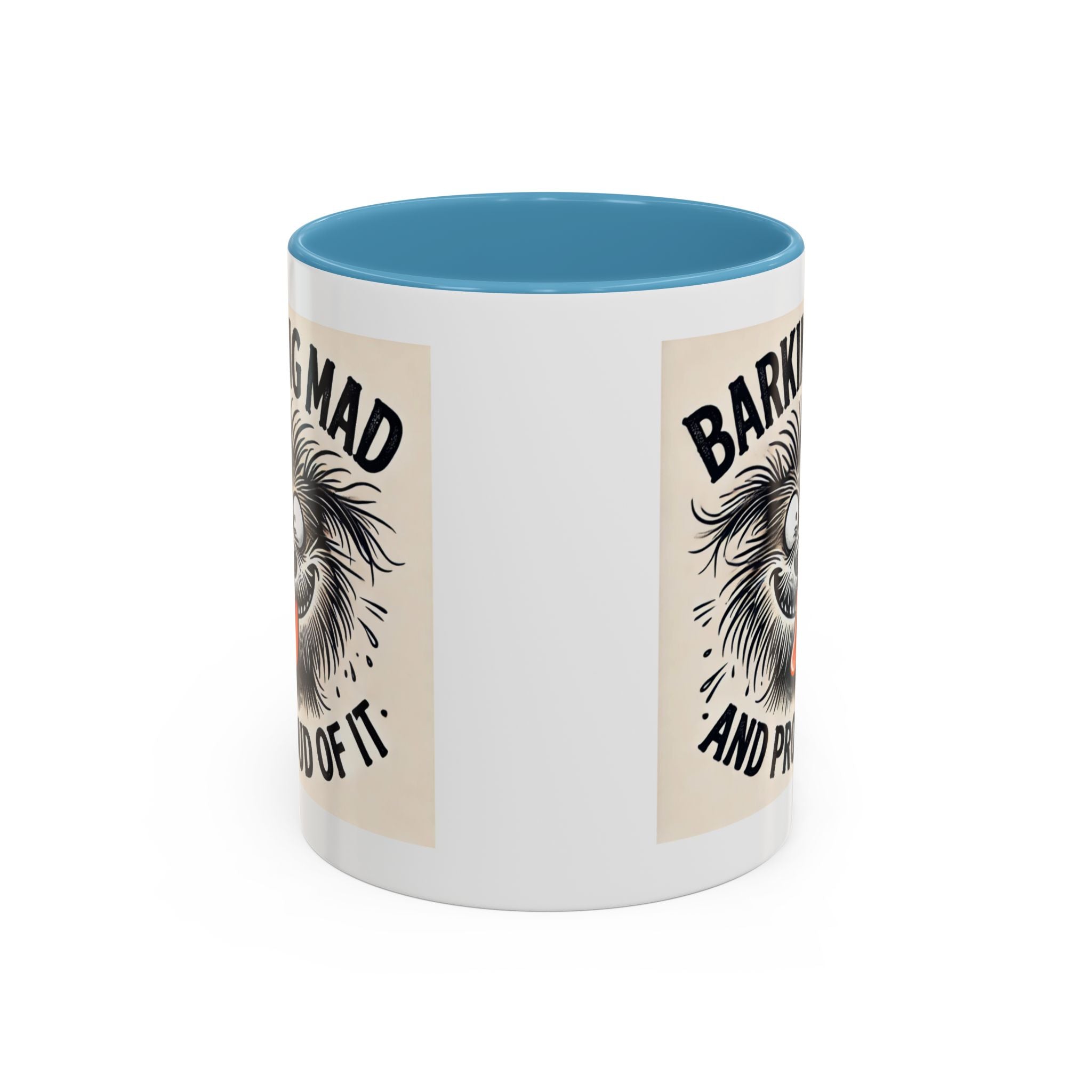Barking Mad and Proud of It - Funny Dog Accent Coffee Mug | 11oz Ceramic Cup for Office Workers, Secret Santa Gift, Novelty Mug