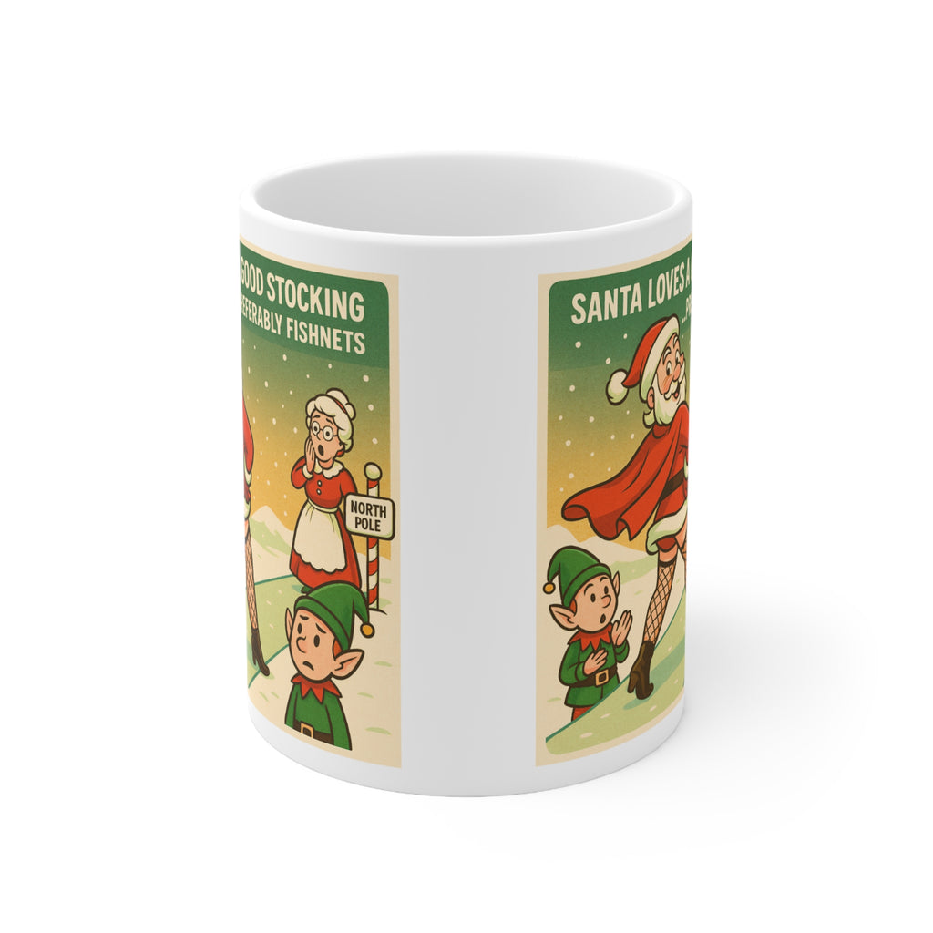 Santa Loves A Good Stocking Cup | Bad Santa Christmas Mugs, Rude, Offensive, Funny