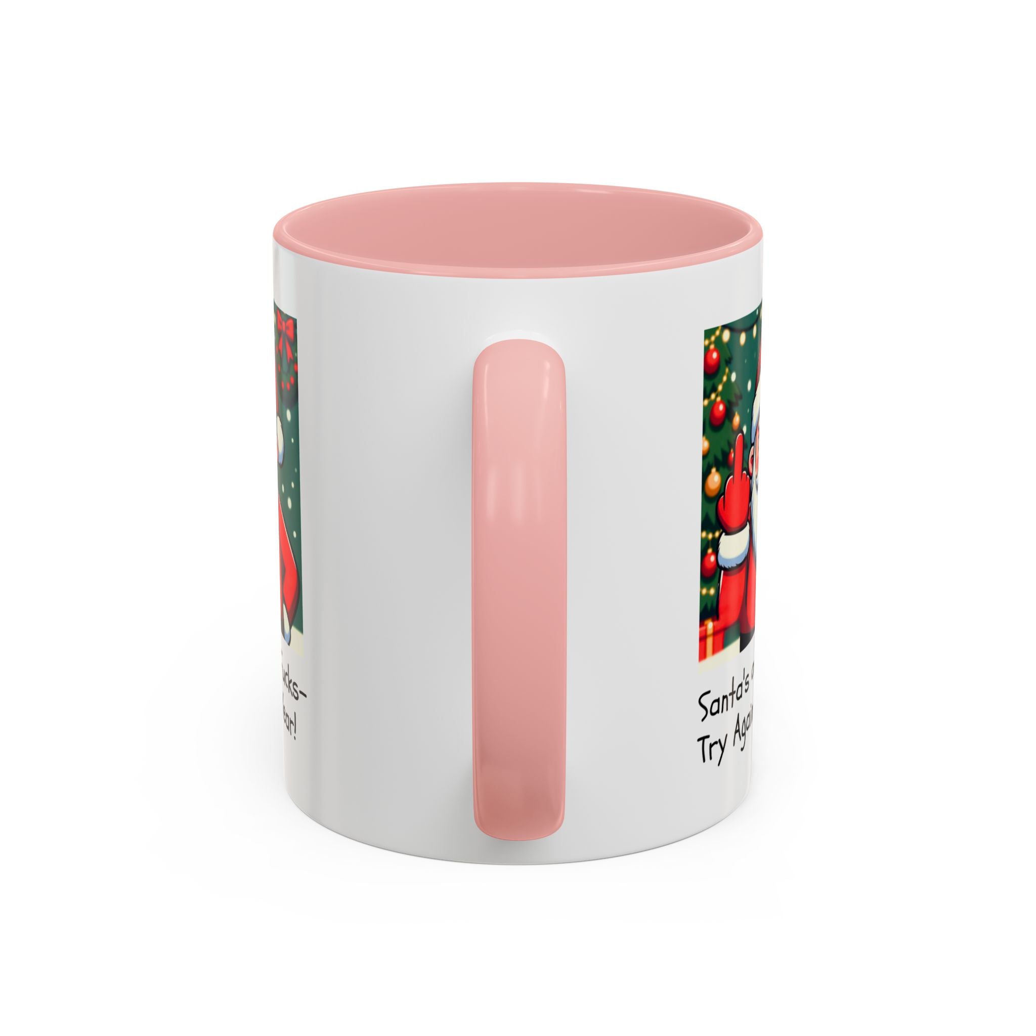 Bad Santa Middle Finger Mug | Rude and Offensive Christmas Funny Gag Gift