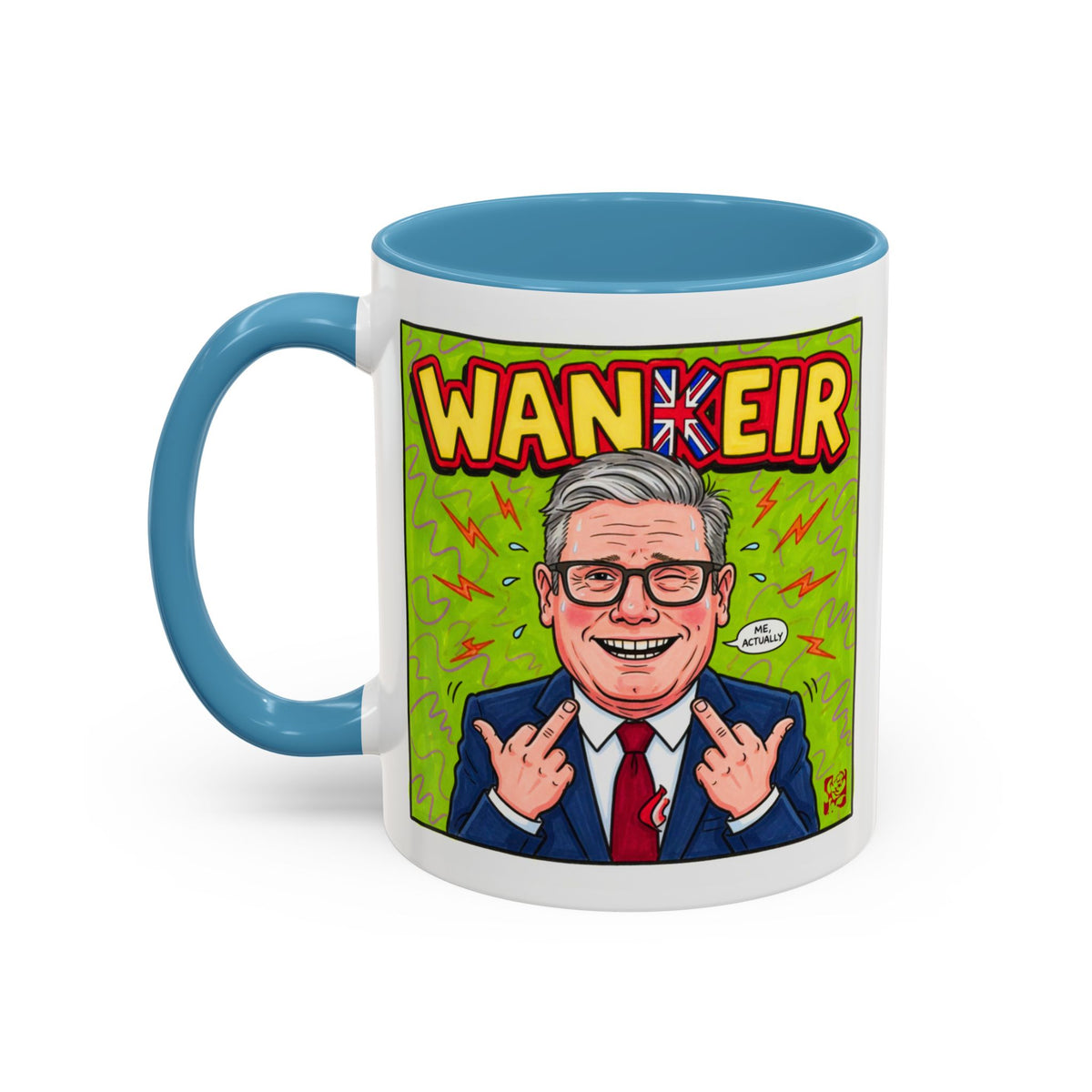 Wankeir Comic Mug | Keir Starmer Parody Cup