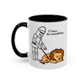 C'mon, Do Something Meme Mug | England Lion & Knight Tea Cup | 11oz Funny Medieval Parody Mug | English Patriot Mug