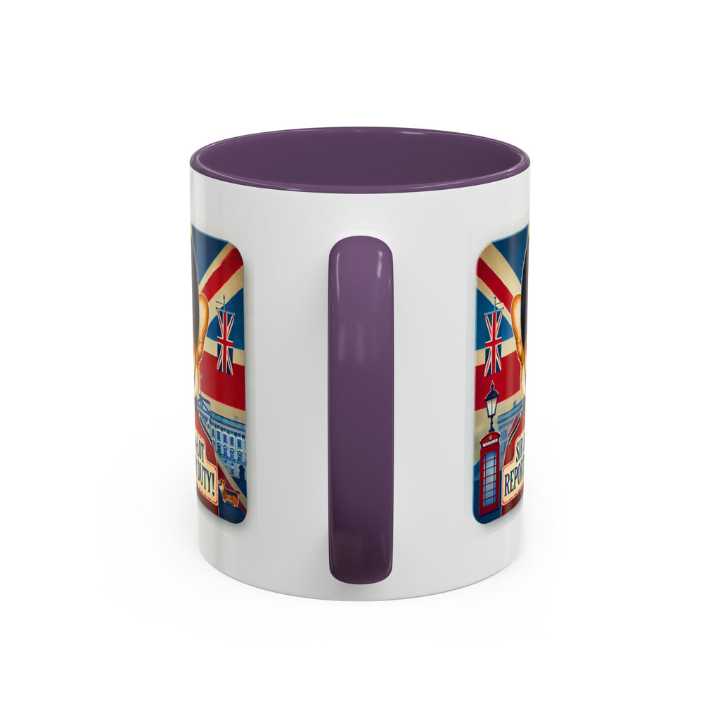 Sir Barks-a-Lot Accent Coffee Mug | Patriotic British Doggy Design | Whimsical 11oz Cup Multiple Colors | Lead & BPA-Free, C-Shaped Handle