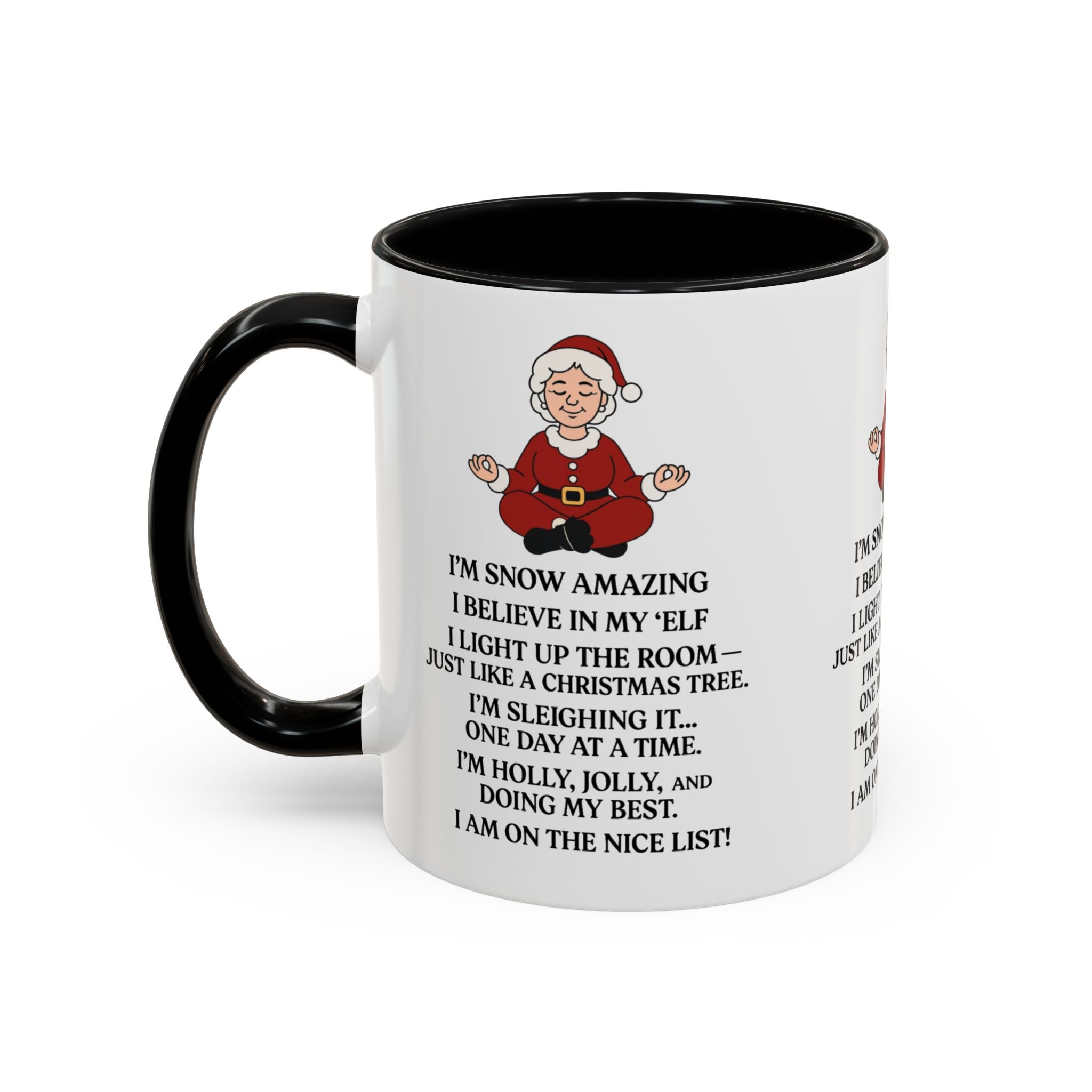 Mrs Claus Positive Affirmations Christmas Mug | Self Love, Self Care Festive Cup