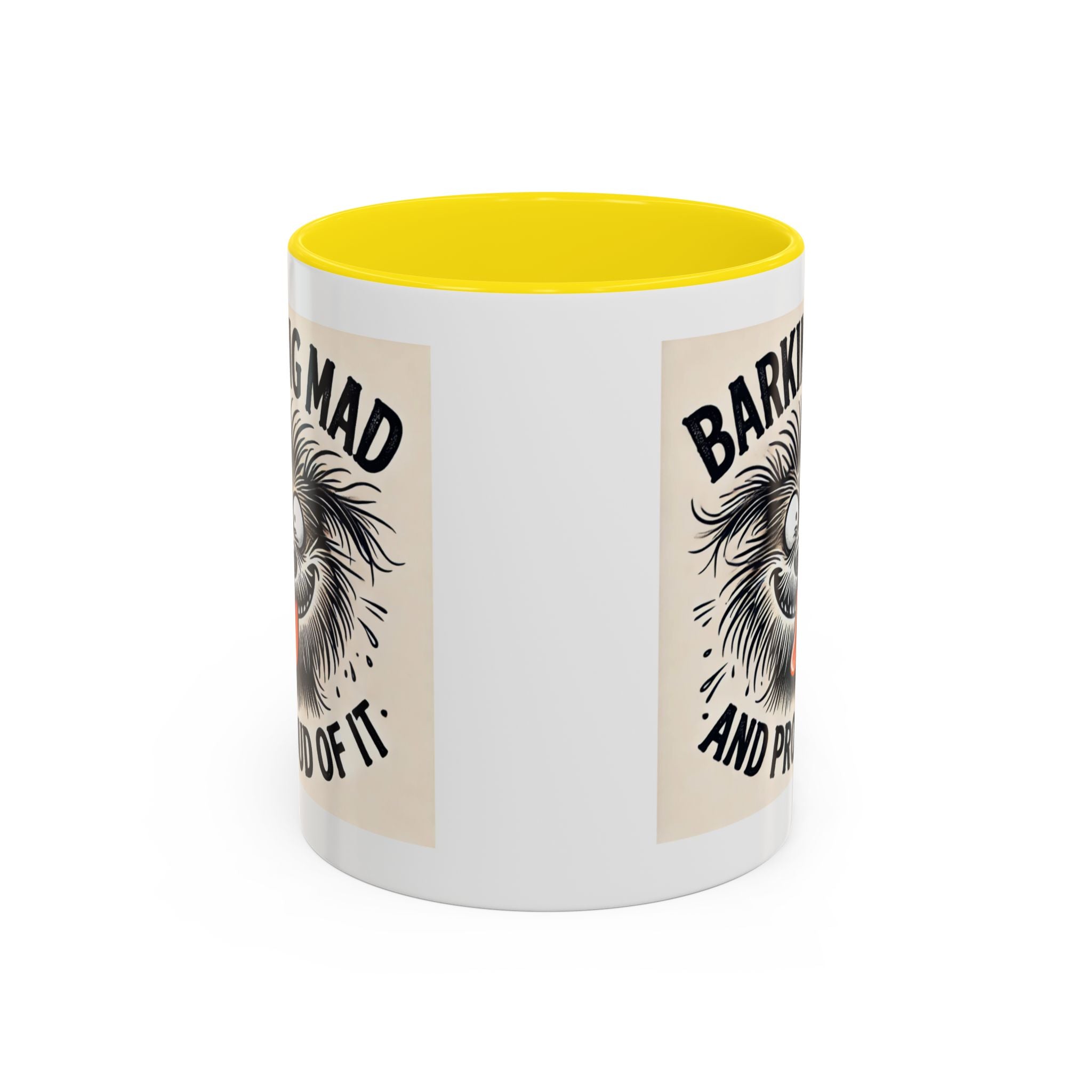 Barking Mad and Proud of It - Funny Dog Accent Coffee Mug | 11oz Ceramic Cup for Office Workers, Secret Santa Gift, Novelty Mug