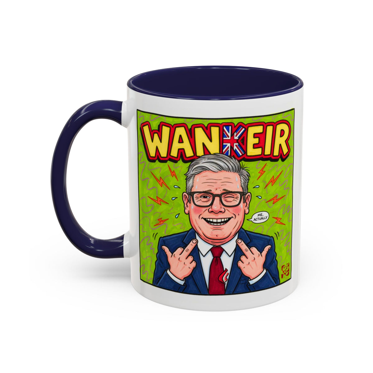 Wankeir Comic Mug | Keir Starmer Parody Cup