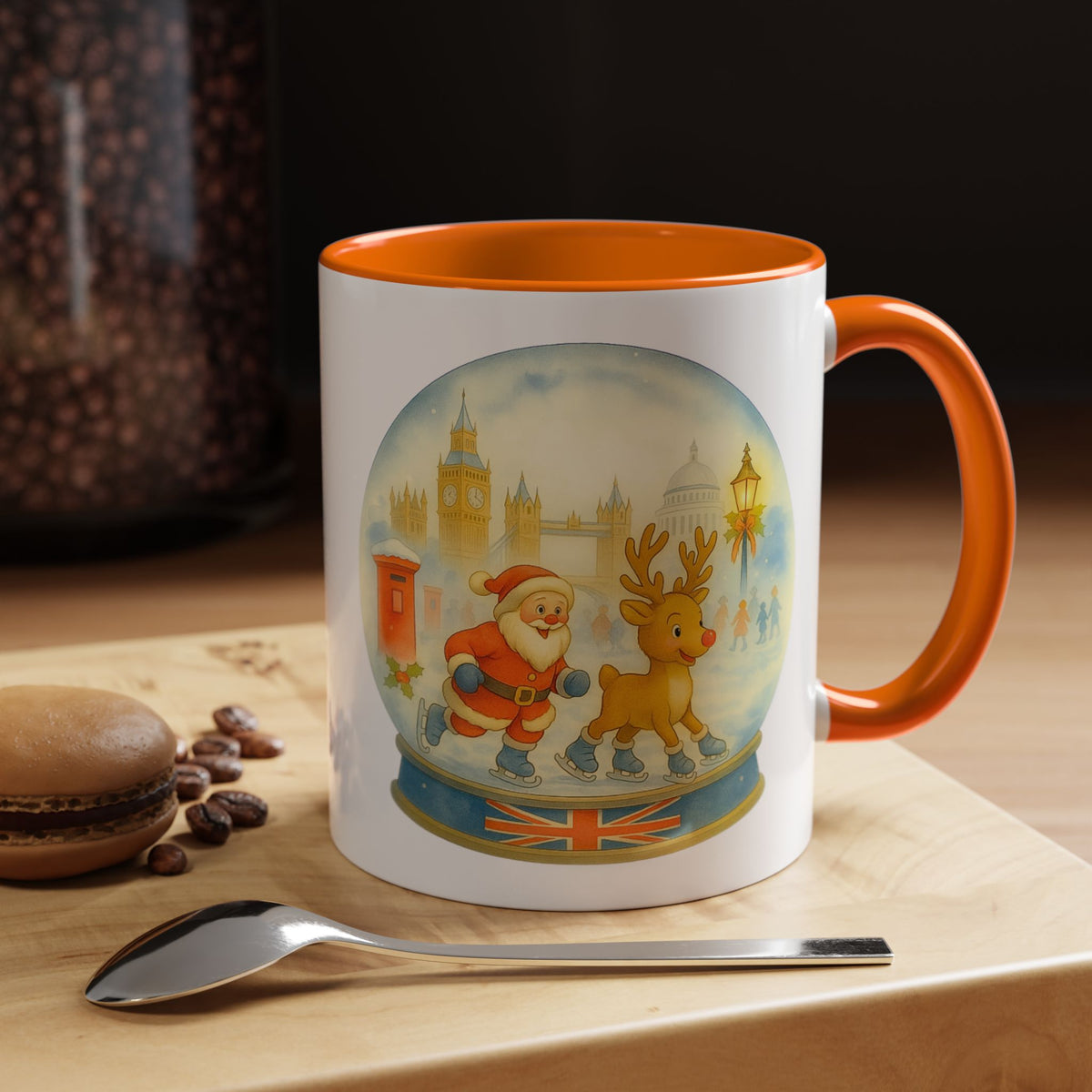 Santa & Rudolph London Snowglobe Mug | Christmas Souvenir