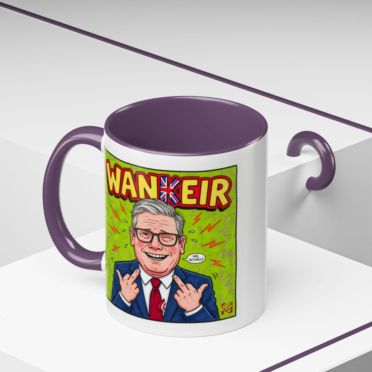 Wankeir Comic Mug | Keir Starmer Parody Cup