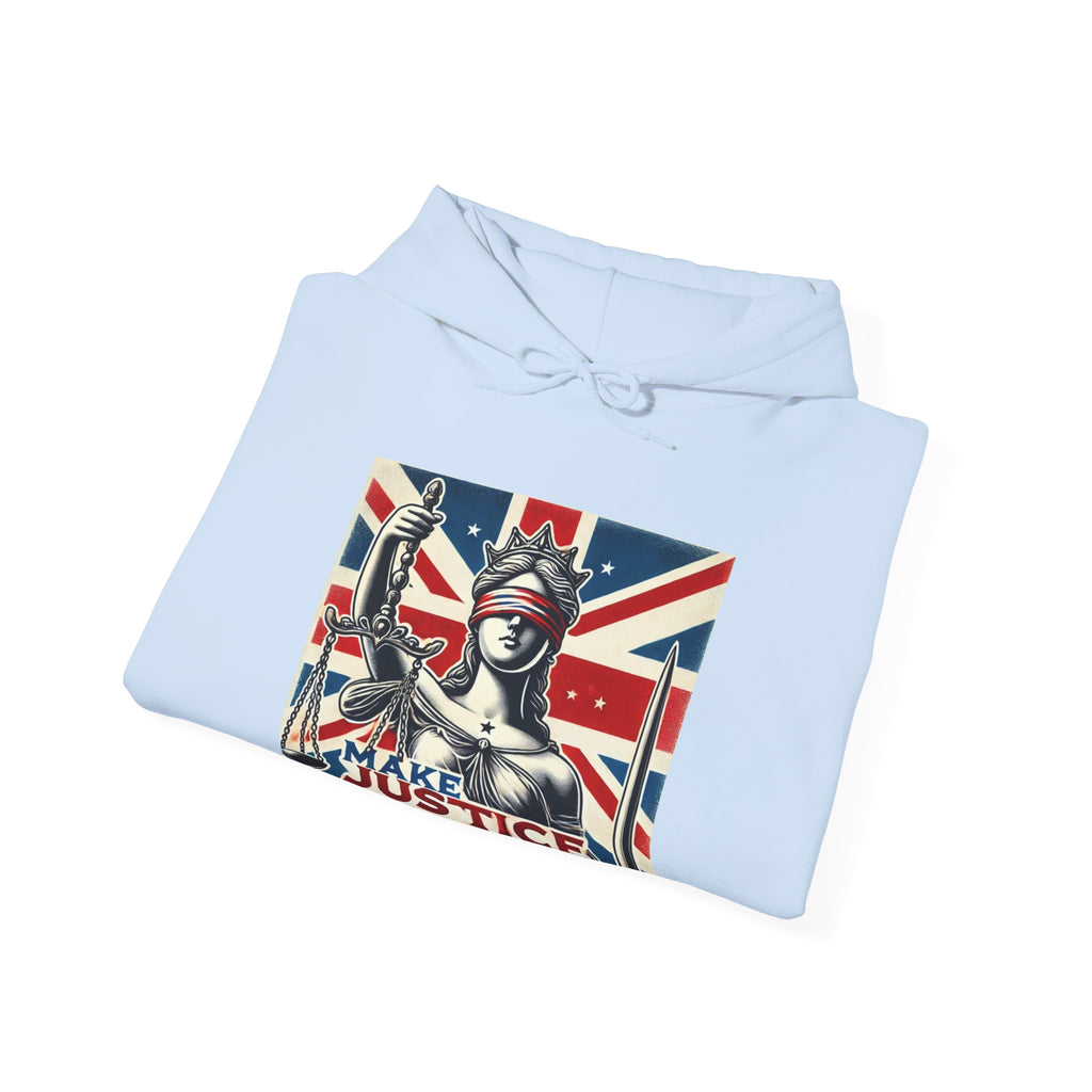 Make Justice Blind Again Hoodie | Unisex Sweatshirt for Rallies & Activism, Free Speech Marches, Political Protest apparel Cosy Days at Home