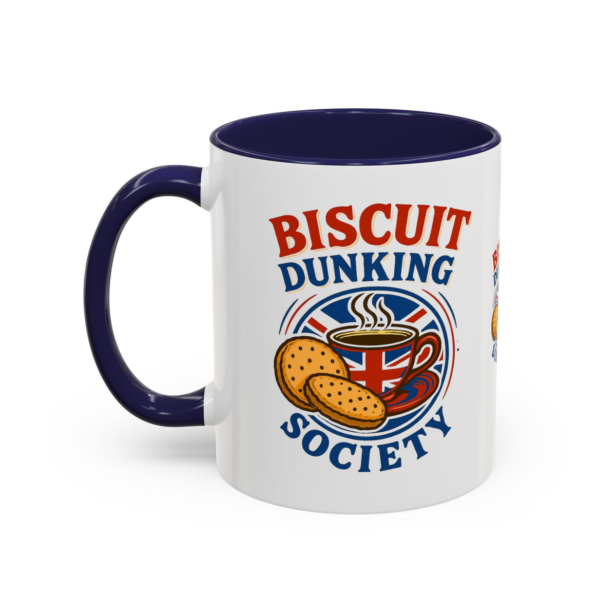 Biscuit Dunking Society Union Jack tea mug