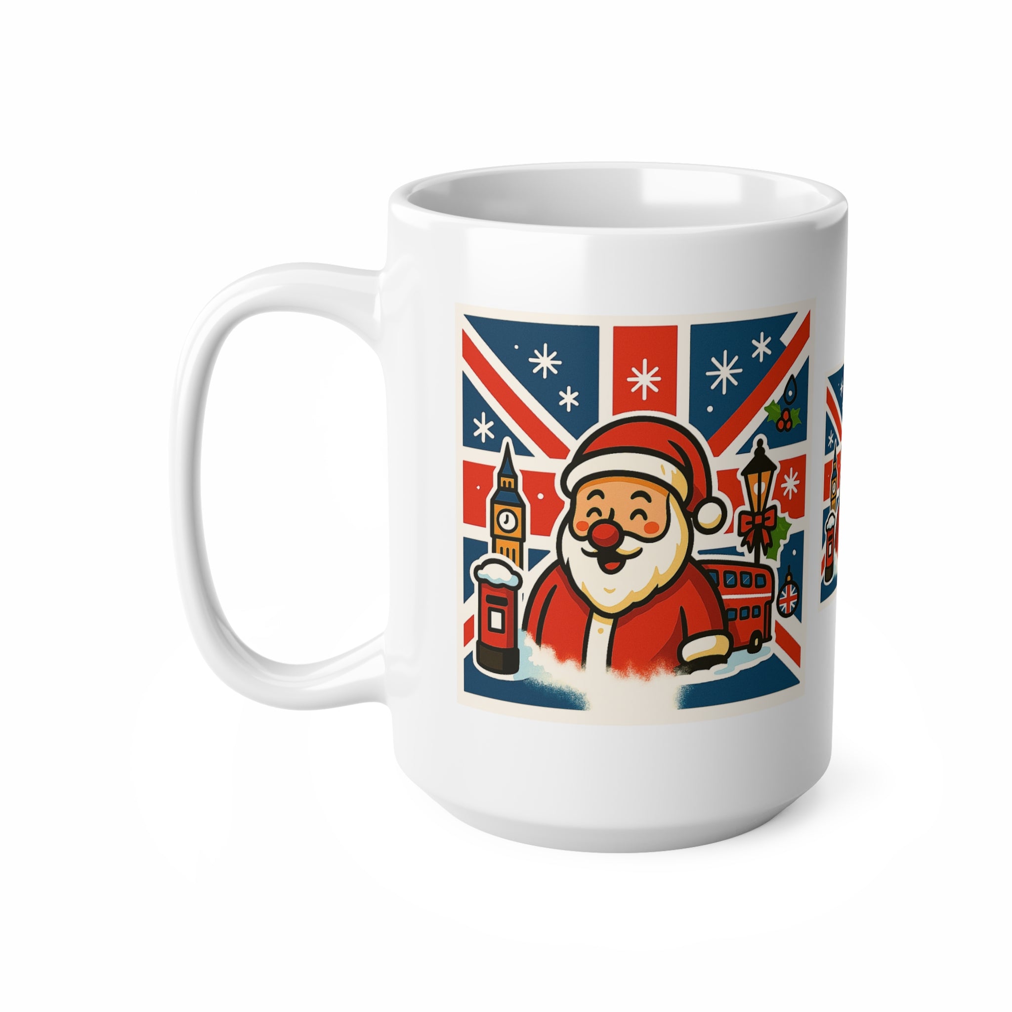 British Santa Mug | Father Christmas Gift | Hot Chocolate Cup, Christmas Mug