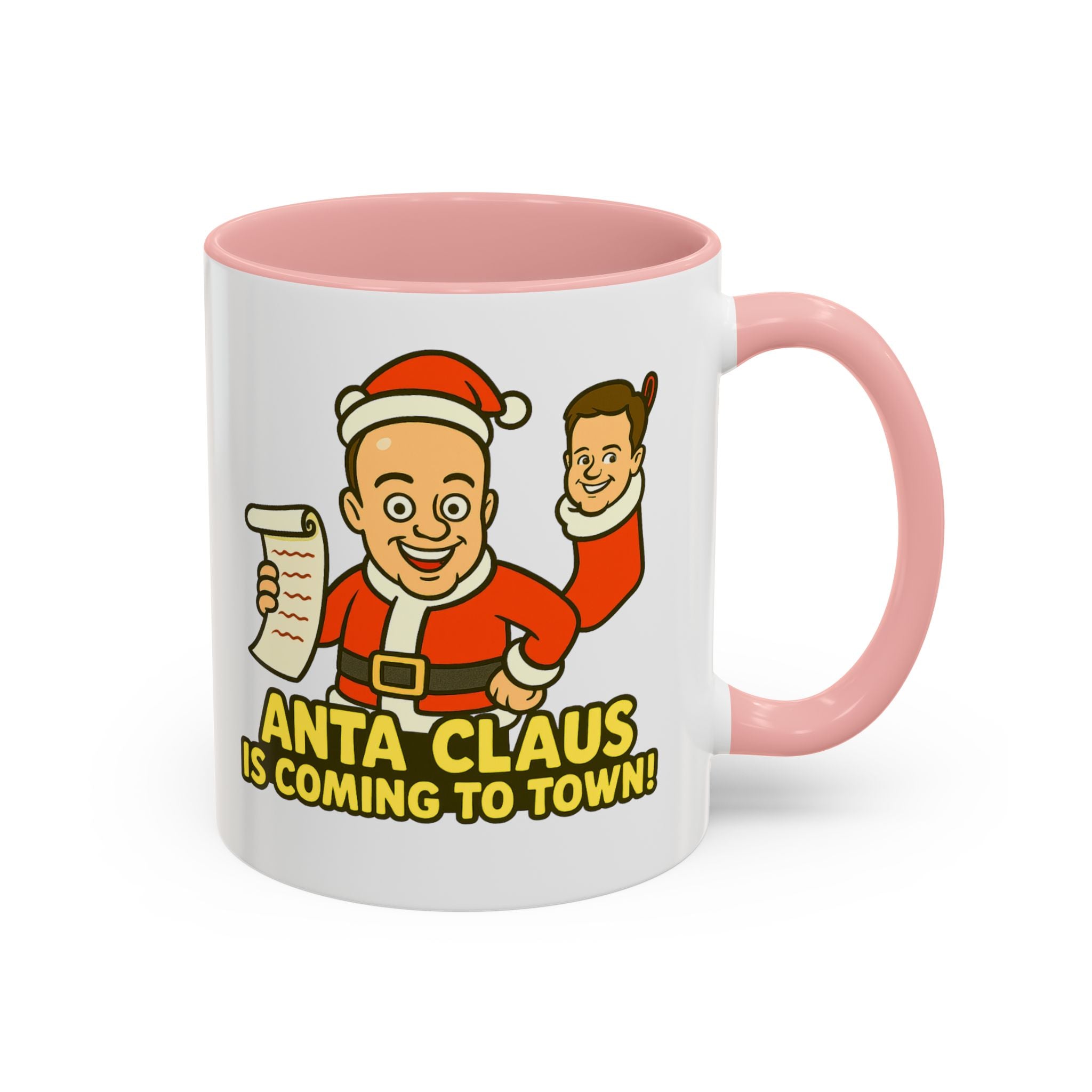 Funny Christmas Pun Mug for UK Comedy Duo Fans | Dec the Halls and Anta Claus Design