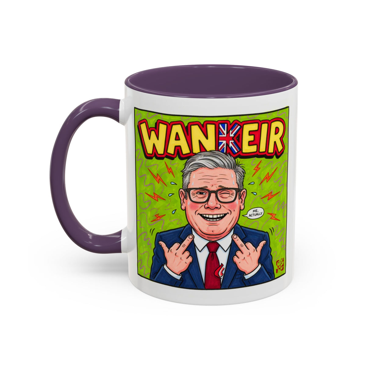 Wankeir Comic Mug | Keir Starmer Parody Cup