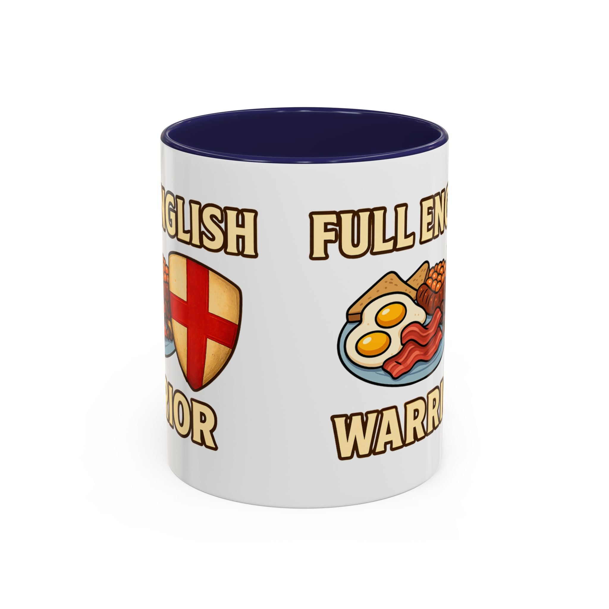 FULL ENGLISH WARRIOR | Funny 11oz Accent Coffee Mug | British Fry Up Lover Gift | Breakfast Enthusiast, English Culture