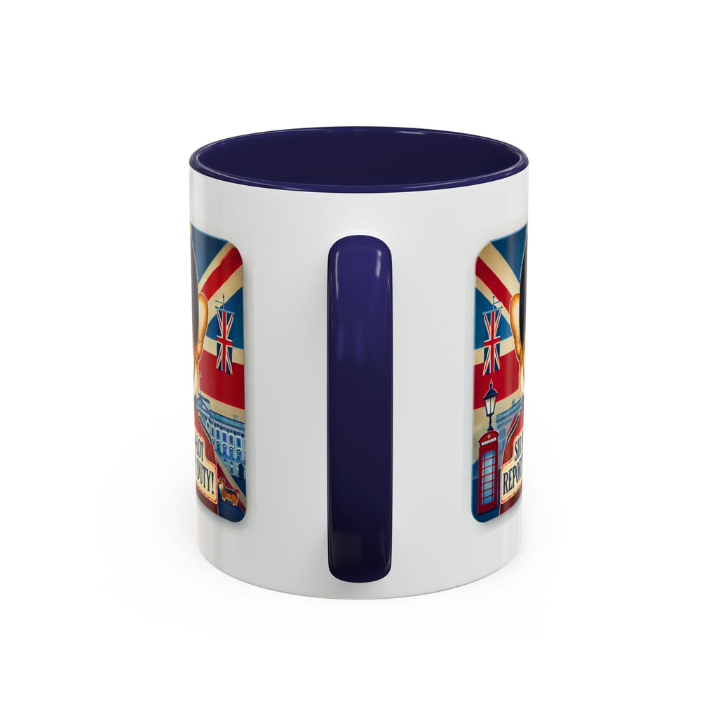 Sir Barks-a-Lot Accent Coffee Mug | Patriotic British Doggy Design | Whimsical 11oz Cup Multiple Colors | Lead & BPA-Free, C-Shaped Handle